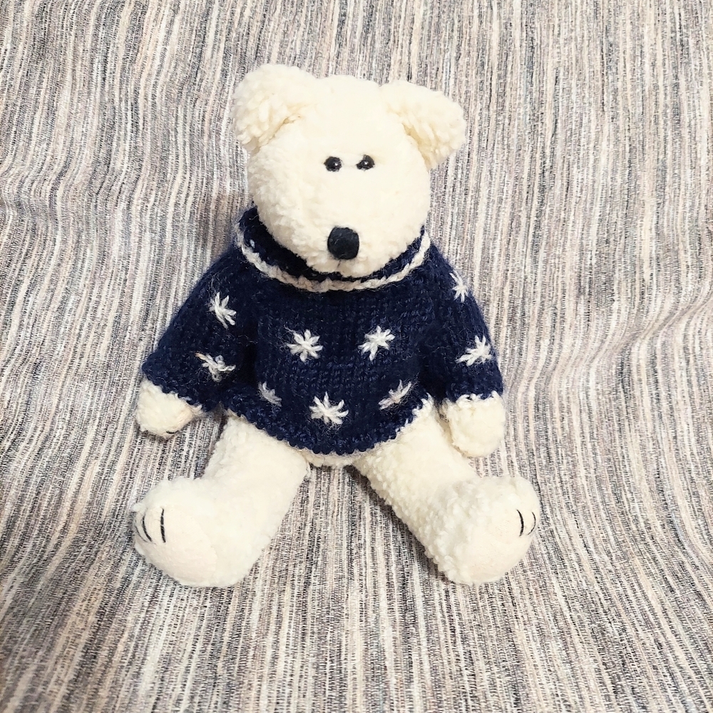 Berkley 10" Polar Bear Pluch w Blue Snowflake Sweater